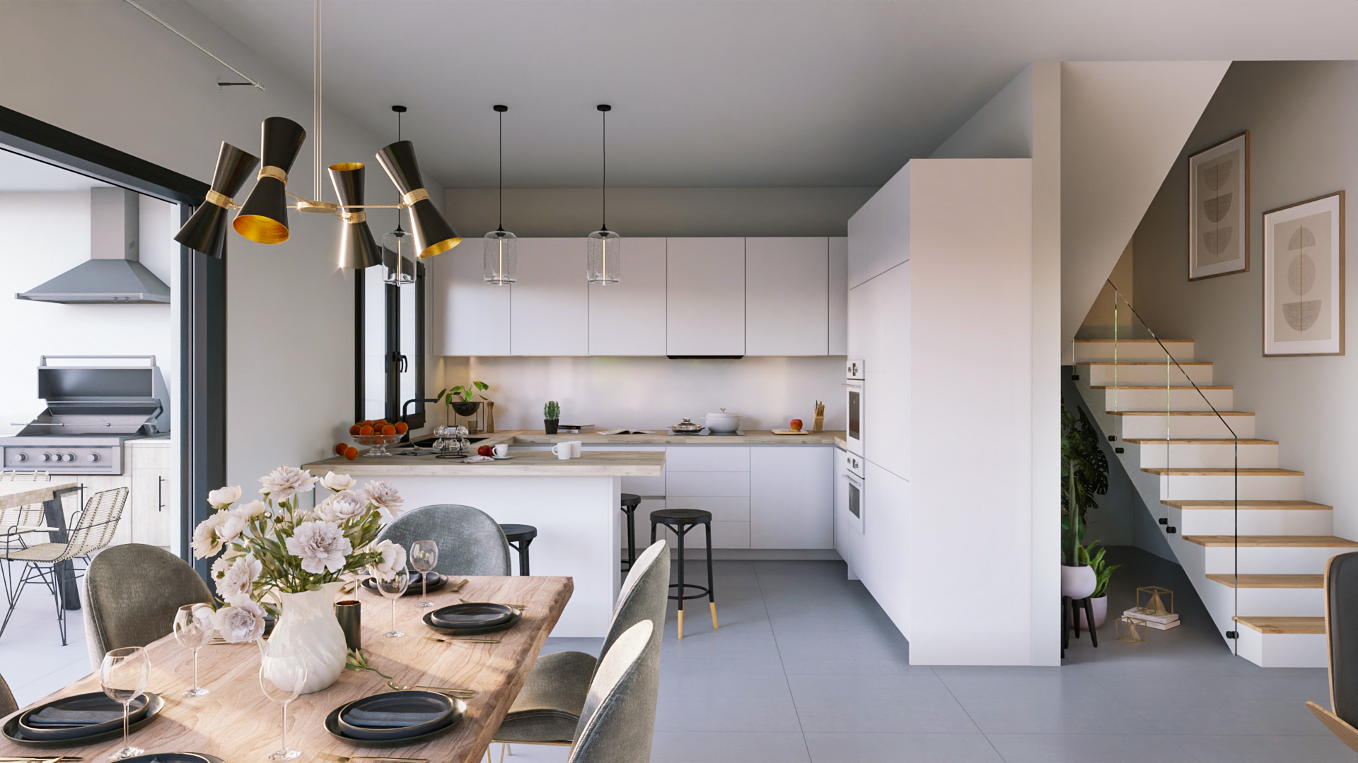 piano house kitchen dining room