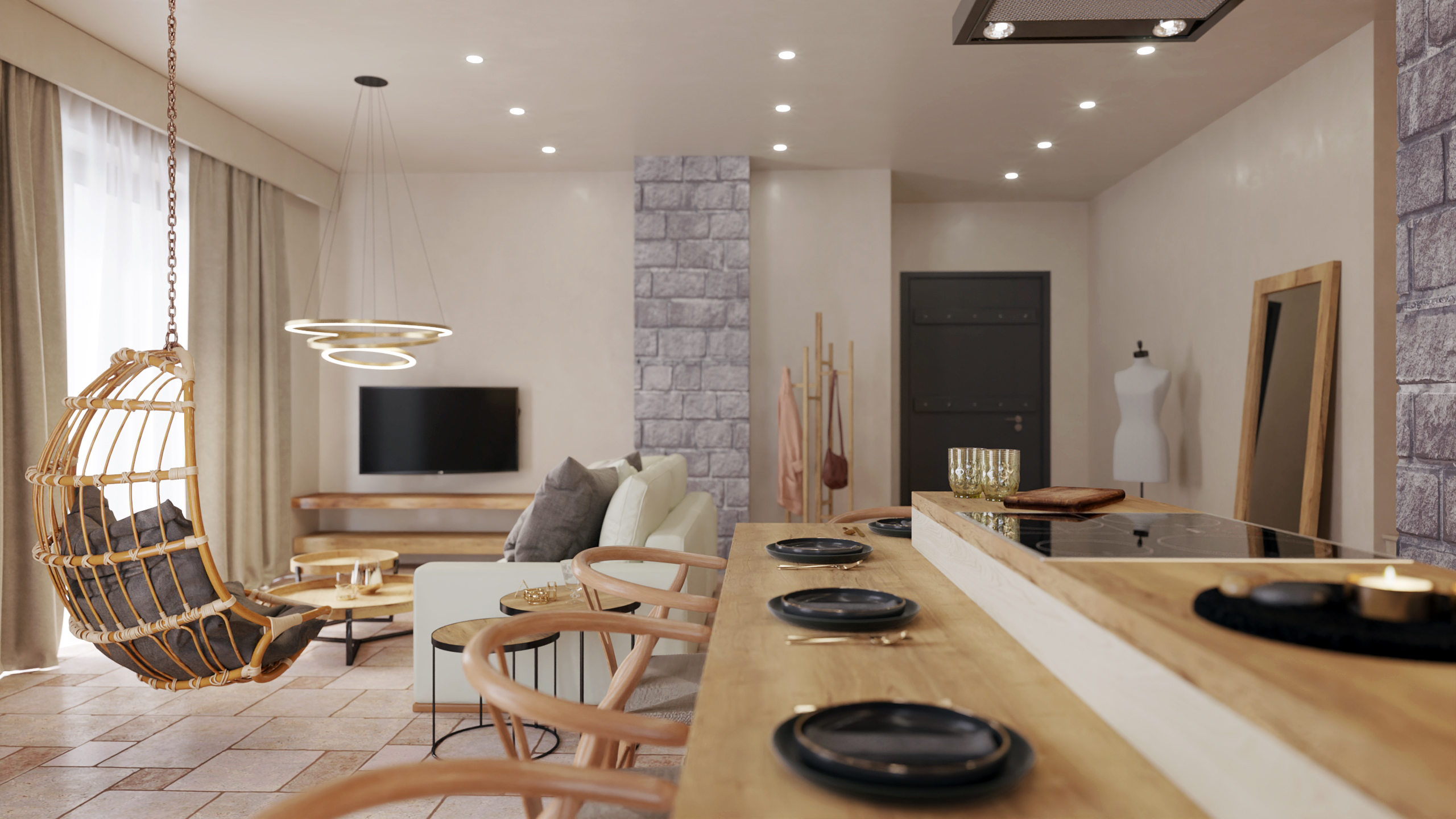 elvira vaggela villa in crete interior design architectural visualization