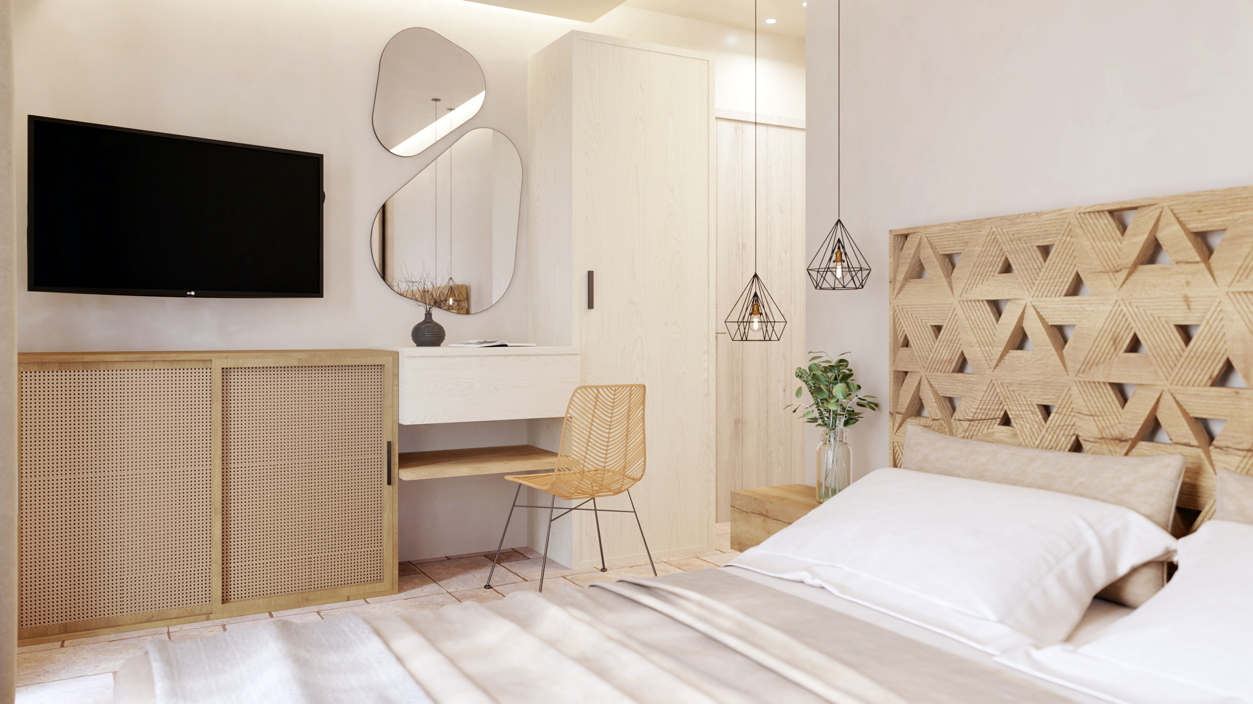 bedroom design minimal wood style rethymno elvira vaggela