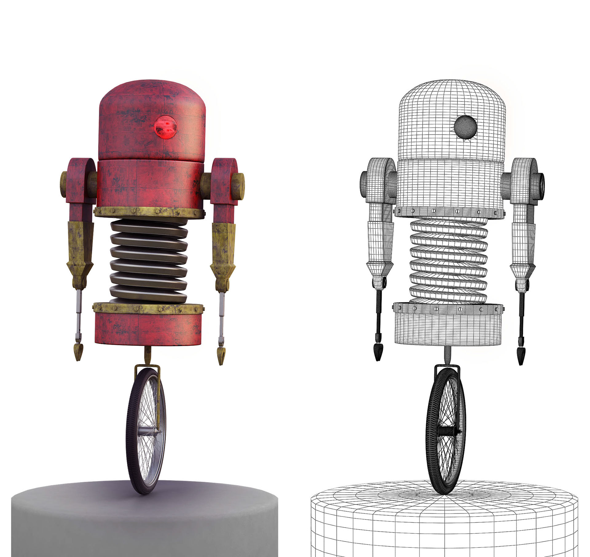 robot 3d model high poly
