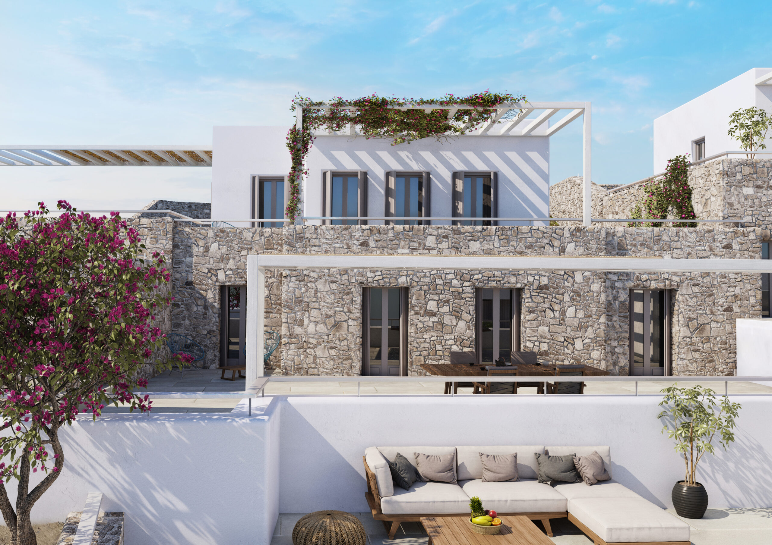 villas in mykonos island architecture mor architects