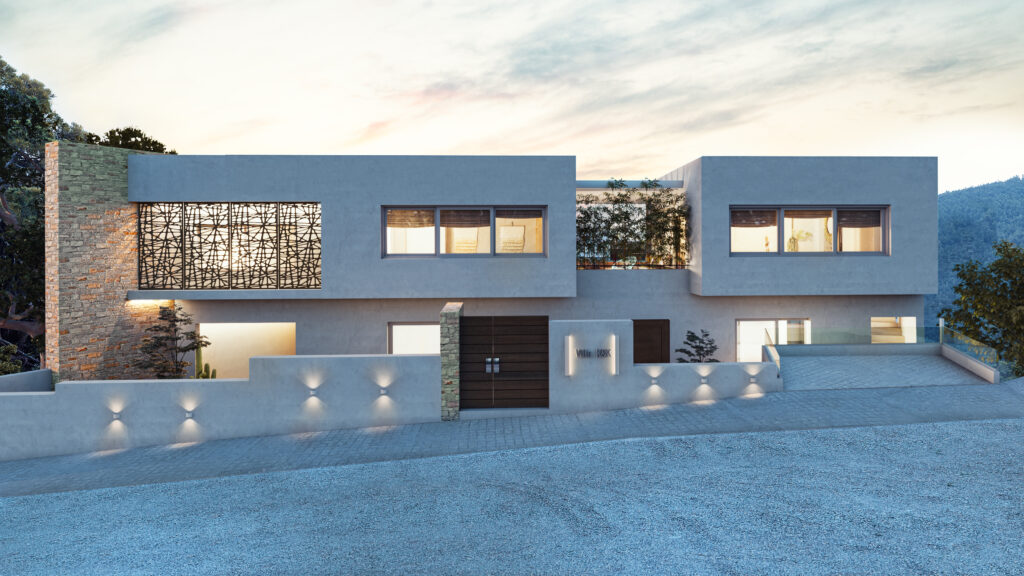 villa skiathos summer vacation architectural visualization