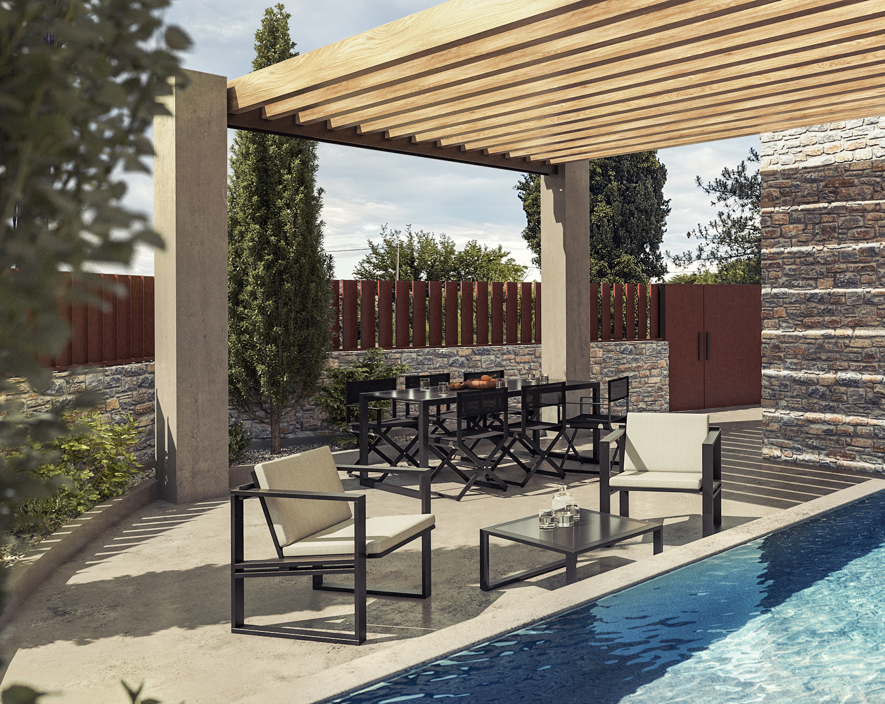 villa in pelion metal black furniture emmanouil sa