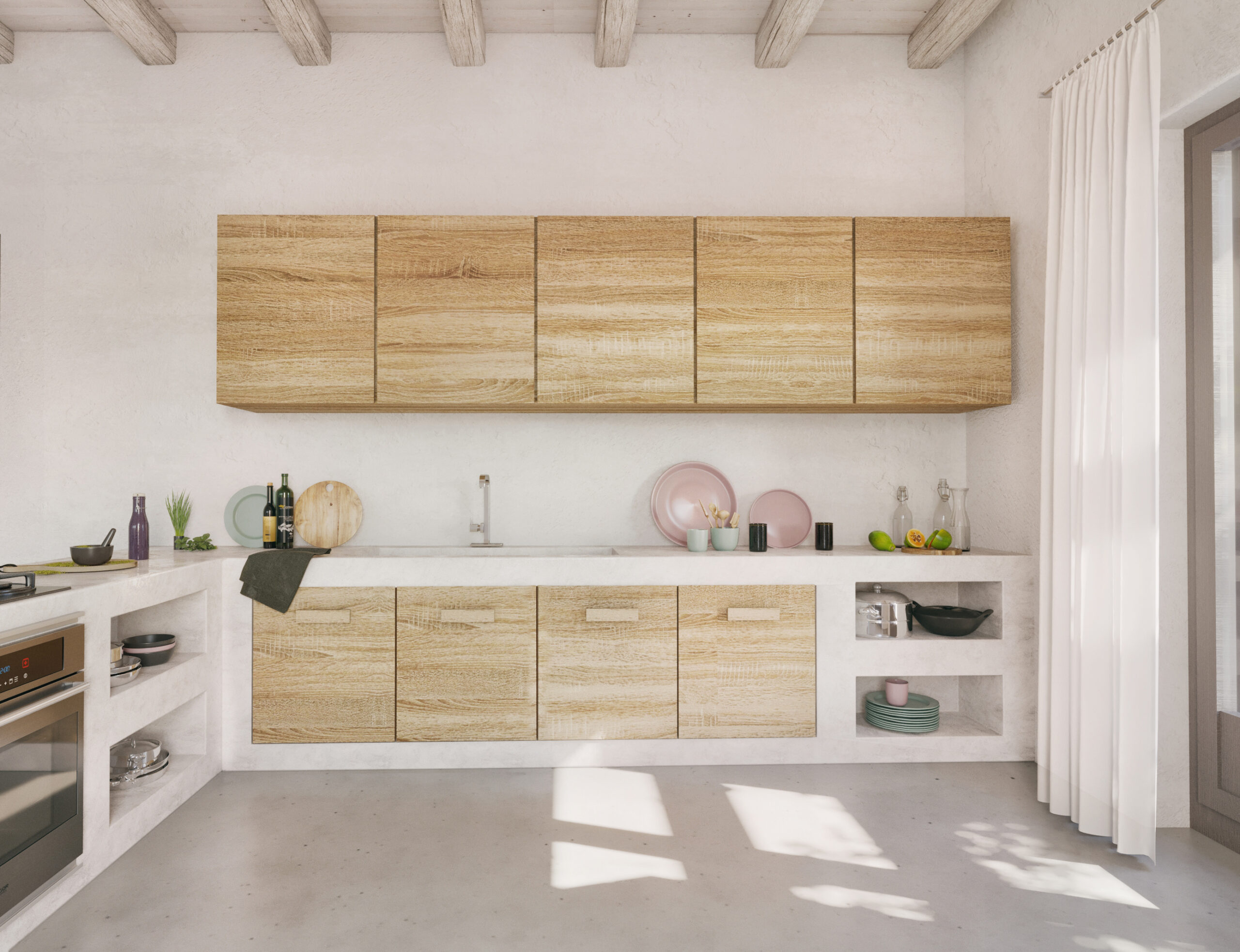 mykonos suites kitchen design island architecture
