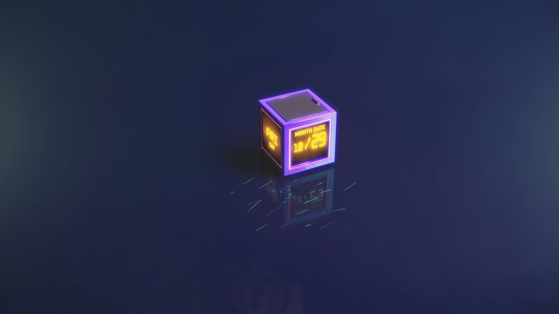 cube still image glass break animation