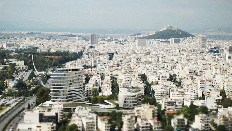 mesogeion multi purpose rotoscoping building drone footage 3d model