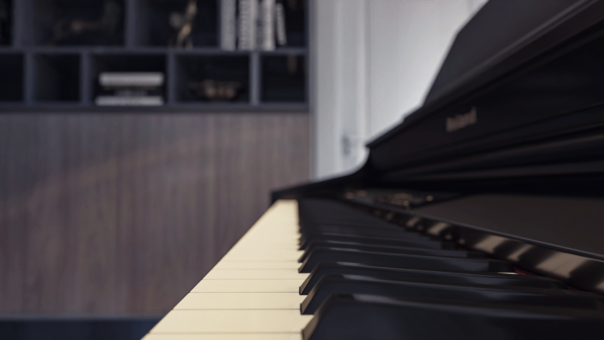 zoom in piano shot